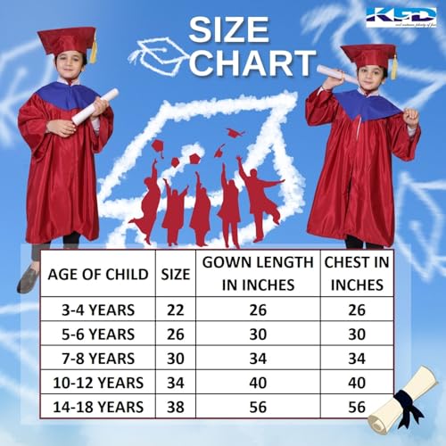Image of Kaku Fancy Dresses Graduation Gown With Hat & Stole /Scarf | Degree Costume For Convocation Dress For Boys & Girls