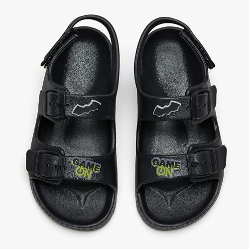 Image of EasyStar Boys and Girls Lightweight Dual-Adjustable Sandal Buckles With Hook and Loop Heel Closure