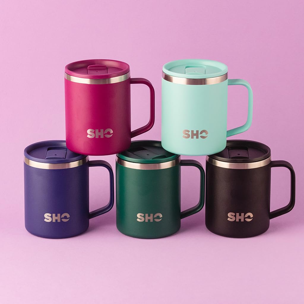 SHO Flexi - Ultimate Insulated Stainless Steel Reusable Coffee Mug - 4 Hours Hot, 8 Hours Cold - 370ml - BPA Free (Forest Green, 370ml) - Image 4