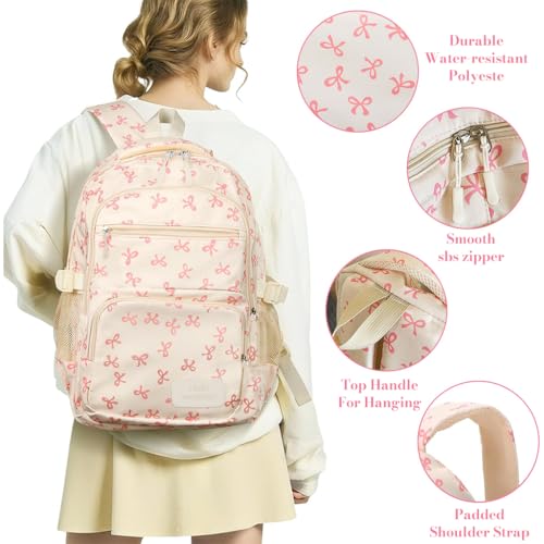 Image of PALAY School Bag for Girls Cute Preppy School Backpack with 2 Mini Bags Kawaii Girls Backpacks for Teenage Secondary Primary Middle