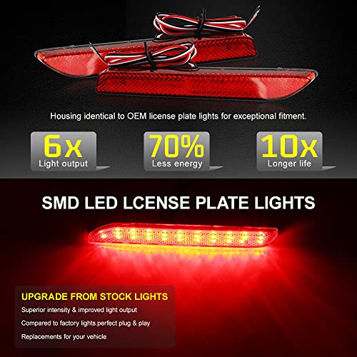 2 Peças Led Luz Reflectora De Pára Choques Traseiro Luz De Travagem à Cauda Para Toyota EZ 2011-2015
