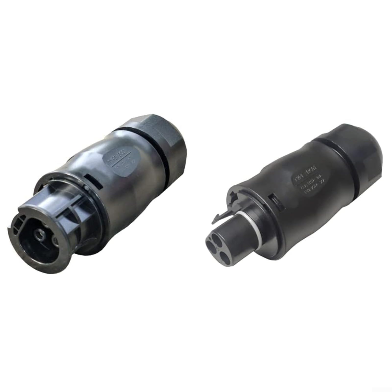 Presa CA IP68 a 3 pin e set per inverter, connettore impermeabile flessibile compatibile con cavi da 10-13 mm, trasmissione di potenza sicura per sistemi solari, nero