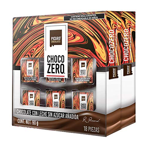 La mejor comparación de Azúcar y leche del mes. 46 Chocozero Estuche Chocolate Con Leche Sin Azúcar Napolitano - 90 G