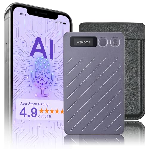 AI Voice Recorder (64GB) – Real-Time Transcription & Summarization | 152 Languages, Noise...