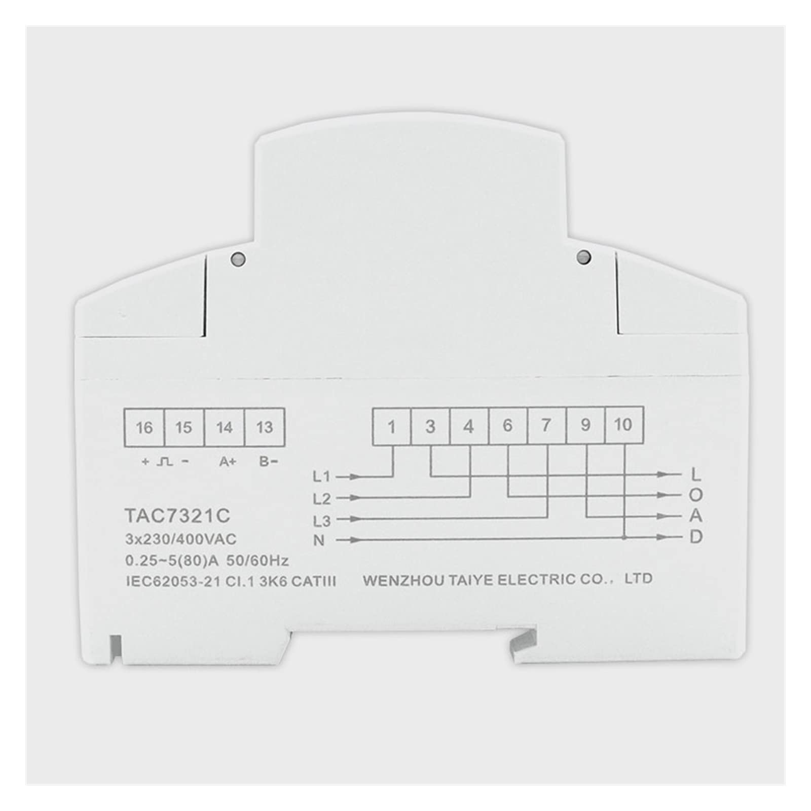 Contatore elettrico digitale, Smart Life TUYA Contatore di energia trifase 3 * 230V 50/60Hz Timer Misuratore di potenza TAC7321C Monitora e registra il consumo energetico