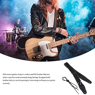 Murezima Sangle de Guitare Coton Confort en Cuir Extré - Les Beatles, Paul McCartney, John Lennon, RIngo Starr, George Harrison Murezima Sangle de Guitare Coton Confort en Cuir Extré – Image 6