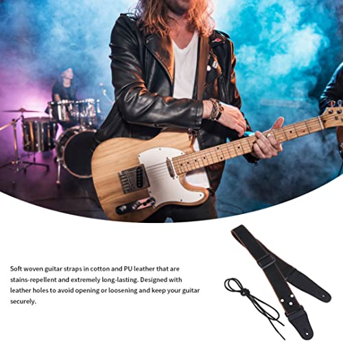 Murezima Sangle de Guitare Coton Confort en Cuir Extré - Les Beatles, Paul McCartney, John Lennon, RIngo Starr, George Harrison Murezima Sangle de Guitare Coton Confort en Cuir Extré – Image 7