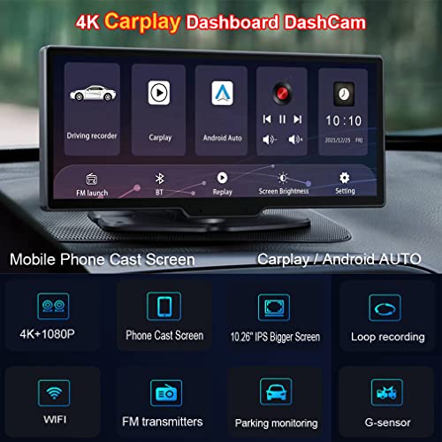Dashcam 4K Écran Connecté Carplay et Android Auto Premium XRC Tech - 2