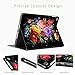 Lokigo Case for iPad 6th/5th Generation (2018/2017) 9.7 Inch, for iPad Air 2/Air 1 Gen, Protective iPad 9.7 Inch Soft TPU Back Cover, Multi Viewing Angles Stand, Black Colord Flowers