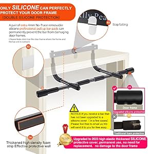 ALLY PEAKS Pull Up Bar Thickened Steel Pipe Super Heavy Duty Steel Frame Upper Workout Bar| Multi-Grip Strength for Doorway | Indoor Chin-Up Bar Fitness Trainer for Home Gym Portable (silver2) — photo 3 of 6