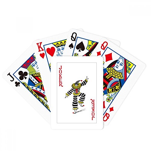 Juego de mesa de juego de cartas de Joker rojo con diseño de póquer de cartas mágicas