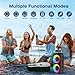 Xjahwr Karaoke Machine for Adults Kids,Colorful LED Lights, Portable Bluetooth Speaker with 1 Wired Mic Support TWS/TF/USB/AUX for Home Party Stage,Outdoor, Xmas Gifts,Outdoor