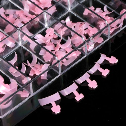 350buy 100x Pink French False Acrylic Nail Art Tips Edge Form Guide UV Gel Decoration