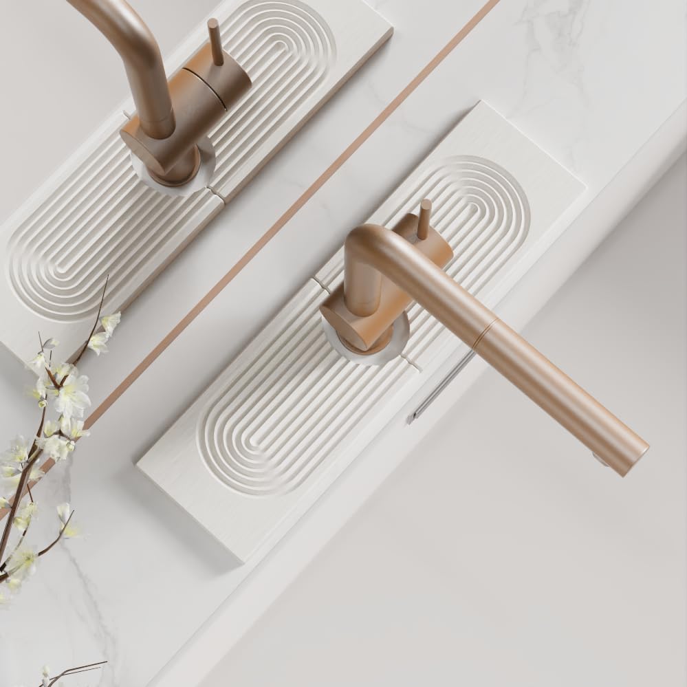 Faucet Mat for Kitchen Sink, Diatomite Quick Drying Tray , 15.8 Inch Kitchen Sink Splash Guard and Bathroom Stone Trays for Counter. Super Absorben.White.