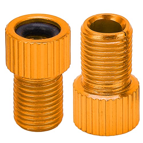 Bediffer Convertidor de Válvula Presta a 2 Piezas Adaptador de Bomba Duradero y Resistente Al Desgaste para Ciclismo de Montaña Aluminio y Caucho (#1)