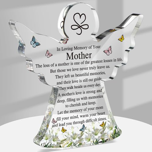 Figura decorativa ángel acrílico con diseño de mariposa miniatura 1