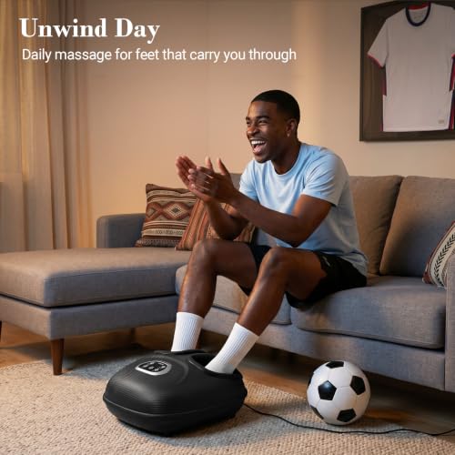 Image of CuPiLo Foot Massager FSA Eligible HSA 2026 Upgraded, Birthday Gifts for Women Men Mom Dad, Feet Massager with Heat for Plantar Fasciitis Relief, 5 Levels Compression & Vibration Massage for Neuropathy
