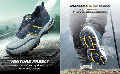 ASIAN Men's Everest-02 Sports Trekking & Hiking,Walking Shoes with Rubber Outsole & Memory Foam Insole Lace-Up Shoes for Men's & Boy's - Image 4