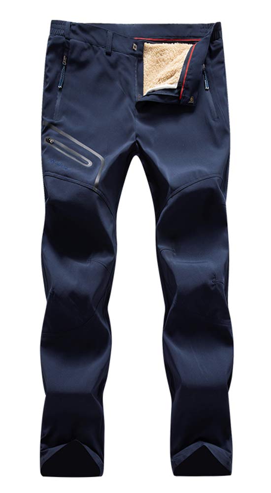 Pantalon d'hiver doublé pour homme - Pantalon cargo chaud - Pantalon softshell épais pour l'extérieur - 3 secondes pour collecter la chaleur