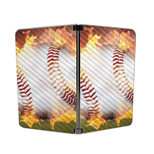 Image of MightySkins Carbon Fiber Skin for Microsoft Surface Duo - Fastball | Protective, Durable Textured Carbon Fiber Finish | Easy to Apply, Remove, and Change Styles | Made in The USA