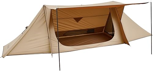 VEVOR Tienda de campaña caliente Tipi con gato de estufa, tiendas de campaña portátiles de invierno con falda de nieve, fácil instalación, tiendas