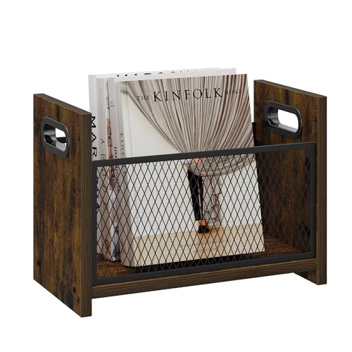 Magazine Rack, Magazine Holder for Desktop and Home Office, Magazine Rack Floor, Magazine File Holder Storage Basket for Letters, Magazines, Books, Newspapers 14.09" L x 7.5" W x 10.43" H