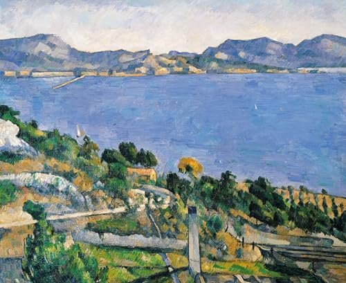 Toile abstraite Cézanne pour habiller un grand mur vide de salon 60x90cm