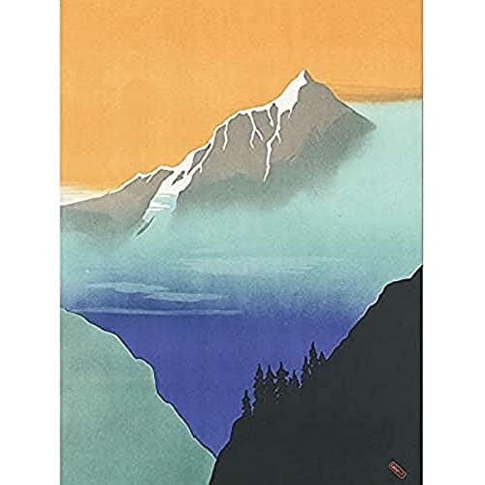 Mountain Hillside Vintage India Railway Kashmir Travel Tourism Advert Art Print Canvas Premium Wall Decor Poster Mural