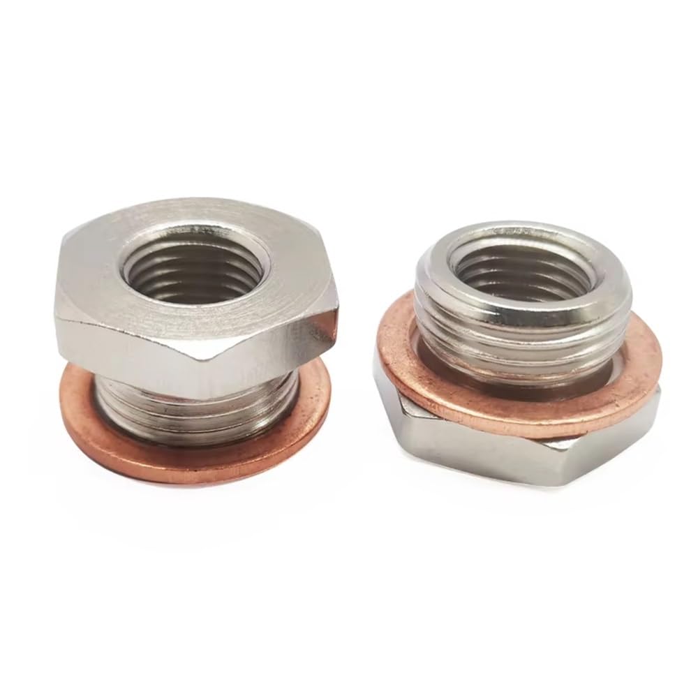 O2 Sensore Lambda Adattatore riduttore distanziale sensore di ossigeno O2 di scarico da M18 x 1.5 mm a M12 x 1.25 mm