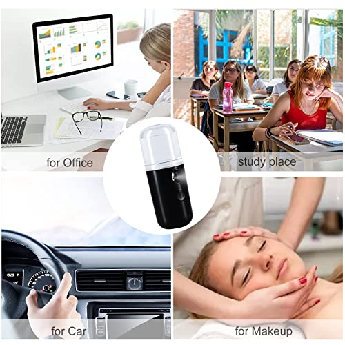 2Pack Kingsmile Facial Mister, Portable Face Mister, Cool Nano Mist Sprayer for Face Hydrating, Mini Handy Mister for Eyelash Extensions with 1oz Large Capacity Screwing Visual Water Tank Black/White - Image 5