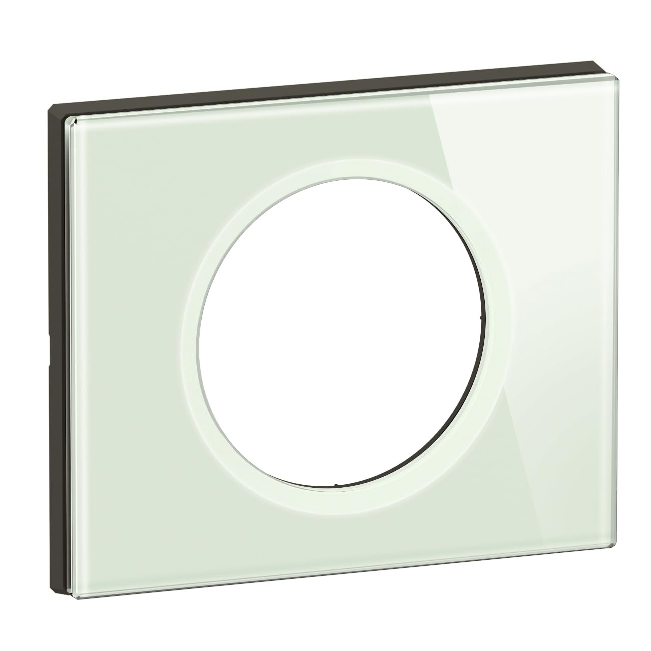 LEGRAND - Plaque Céliane - Plaque de Finition pour Prises et Interrupteurs Céliane - 1 poste - Verre opale Blanc
