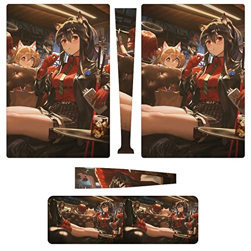 PS5スキンシール アニメ柄 アークナイツ ペンギン急便 キャラ PlayStation 5/PS5 本体 コントローラー 保護用スキンシール デジタル・エディション専用 プレイステーション 5 保護シール 保護カバー セット PS5 対応 交換用 薄型
