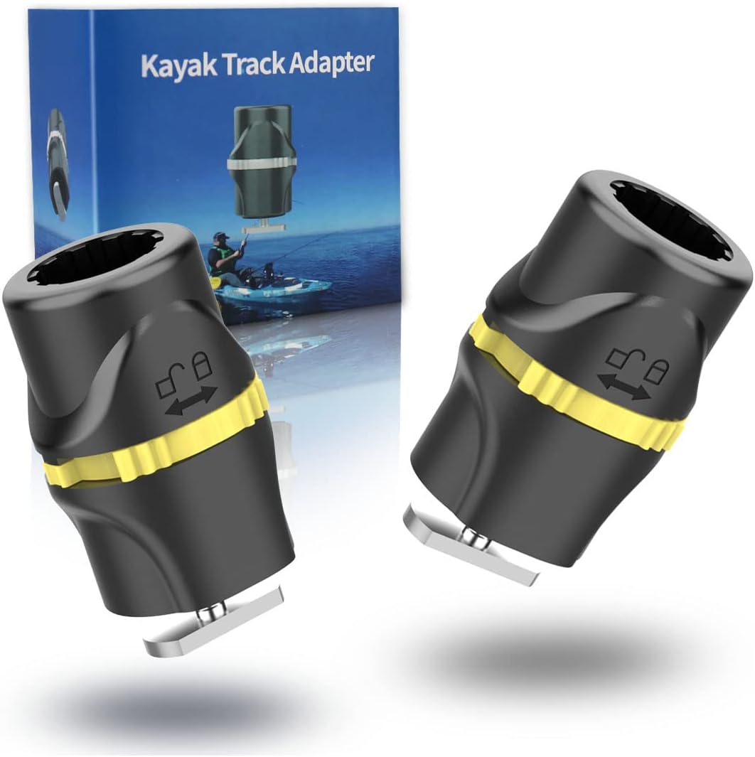 Kayak Track Adapter for Fishing Rod Holder, Kayak Rail Adapter for Fishing Finder, Camera, GoPro, Fishing Kayak Accessories, Pack of 2 Kayak Track Adapter for Fishing Rod Holder, Kayak Rail Adapter for Fishing Finder, Camera, GoPro, Fishing Kayak Accessories, Pack of 2