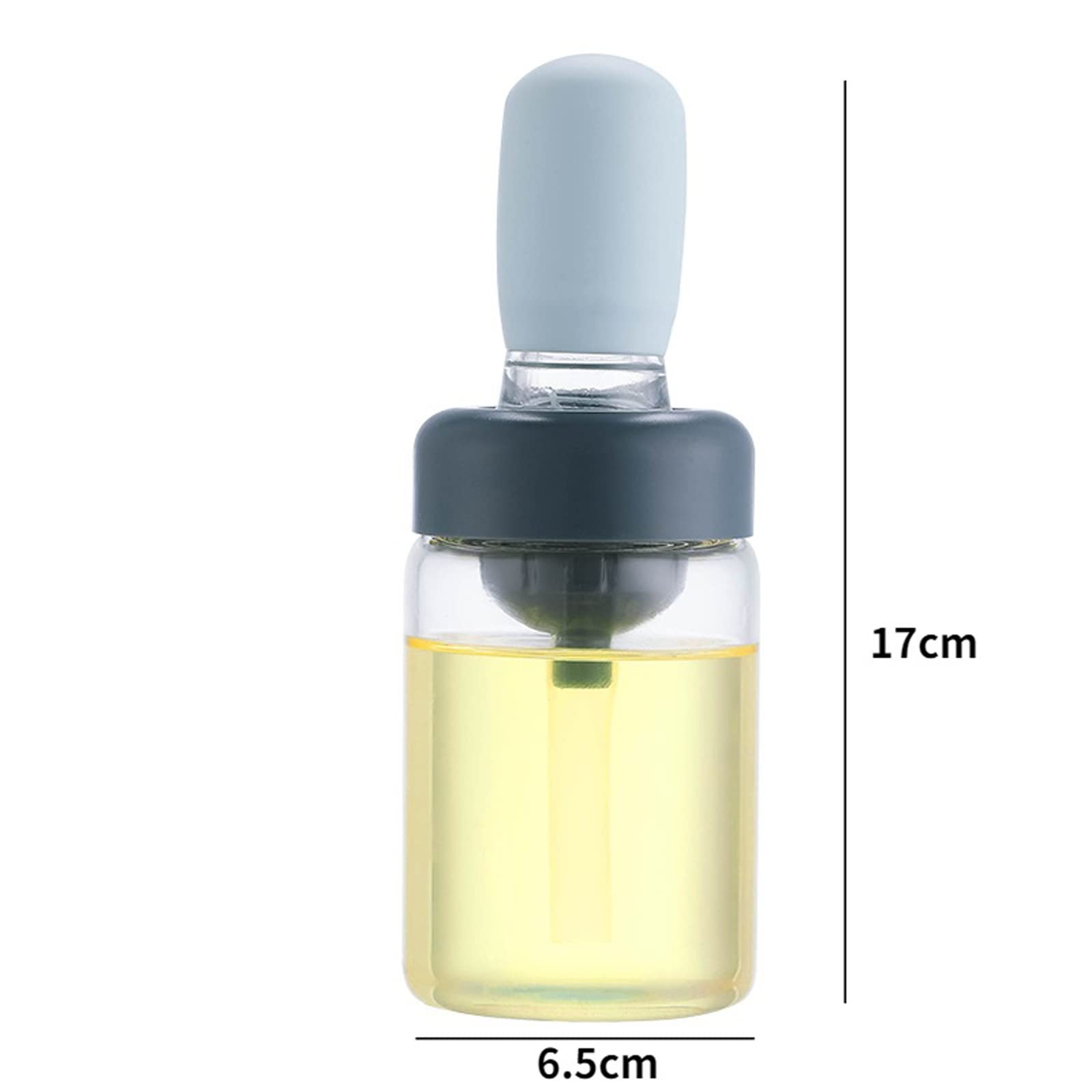 Botella de aceite portátil de silicona para barbacoa, herramienta de cocina, hornear, pastelería, barbacoa, accesorios de camping al aire libre, accesorios (blanco)