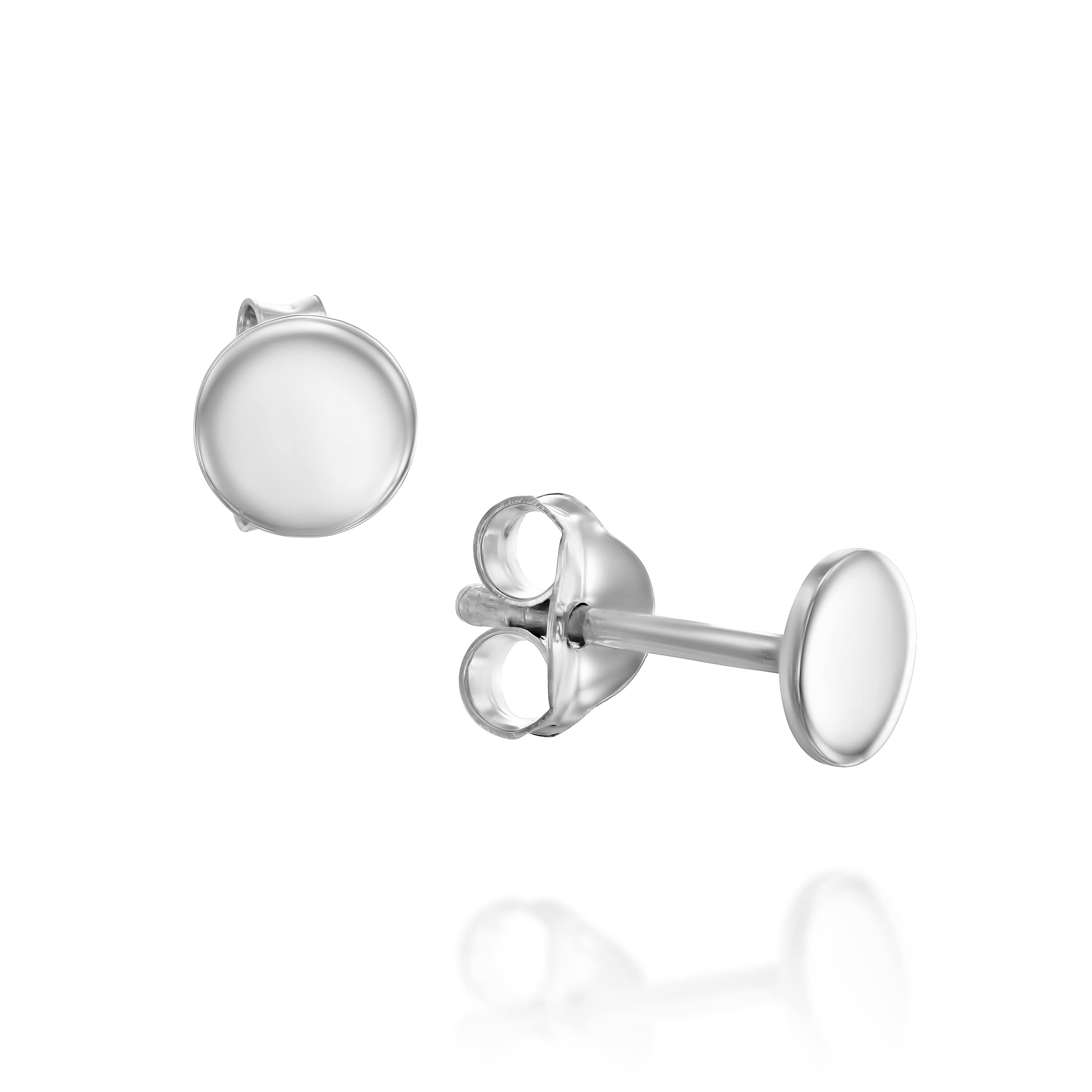 Small Dot Stud Earrings Pair/Single In 925 Sterling Silver & Gold Plated, Mix and Match Studs, Hypoallergenic, Tiny Circle Round Stud, Tarnish Resistant, Minimalist Trendy Accessories, Jewelry For Her