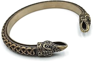 Snake arm bands: Viking raven bracelet bronze arm ring Norse Jewelry nordic torc
