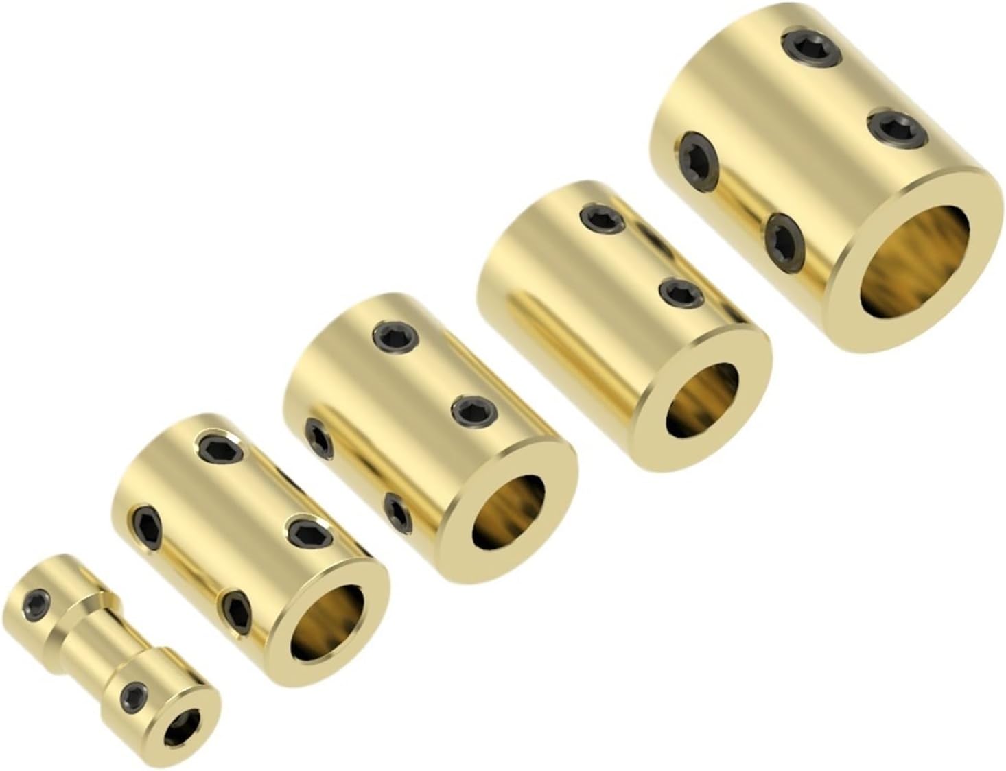 Brass Rigid Motor Shaft Coupling 3.17/4/5/6/8/10/12mm Coupler Transmission Connector Sleeve Adapter for RC Boat Car Airplane(4mm-5mm)
