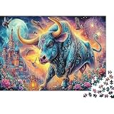 🌸Buon regalo: il fantasy bull puzzle finito misura 38x26cm/1000pcs una volta completato. I migliori regali per ragazzi e ragazze dai 14 anni in su per compleanni o festività (Natale, Halloween, Ringraziamento, ecc.)