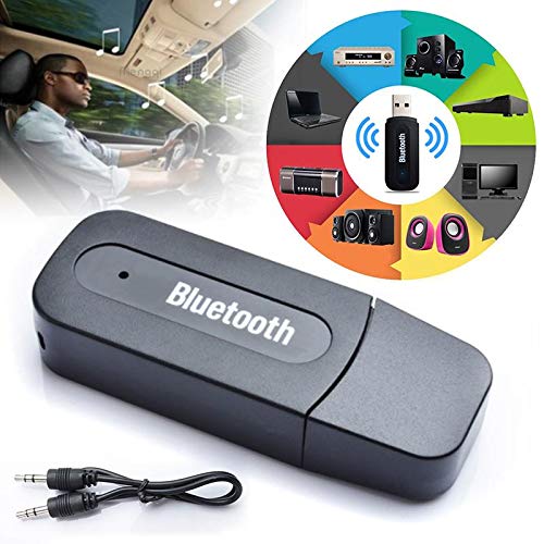 Image of Elevea 𝟏𝟓 𝐘𝐄𝐀𝐑𝐒 𝐖𝐀𝐑𝐑𝐀𝐍𝐓𝐘 Bluetooth Audio Receiver with 3.5mm AUX, USB & TF Card, Car Wireless Dongle for Music Playback & Hands-Free Calls, Speakers, Headphones