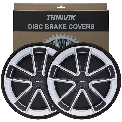 Thinvik Bike Disc Brake Cover, Washable Neoprene Protective Covers for Bicycle Disc Brakes 2 Set, Diameter: 32.5cm/12.79inch