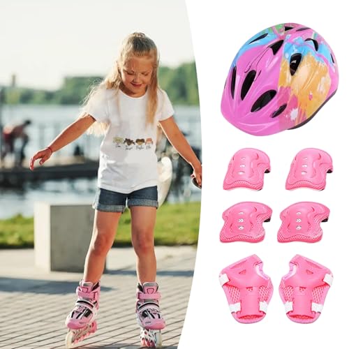 Casque et genouillères enfant pour roller et trottinette