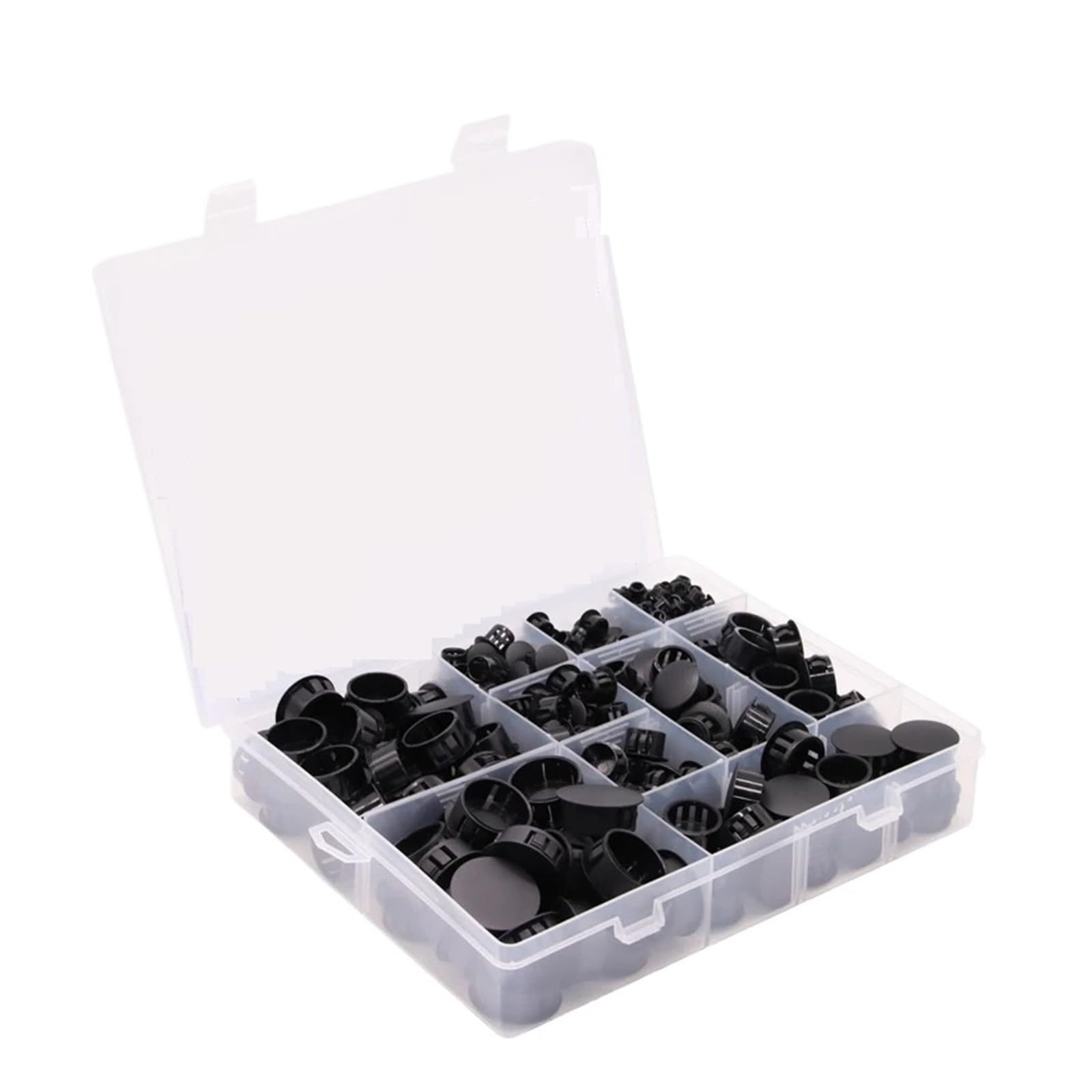 Juego de tapones for orificios de plástico redondo, juego de tapones for orificios con botones a presión, tapas de nailon de 6-25 mm, 5-26 mm, 400 unidades(White,5-26mm)