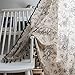 Produktbild Xlabor Boho Vintage Gardinen mit Quaste Halbverdunkelungsvorhänge mit Ösen Baumwolle Leinen Dekoschal für Wohnzimmer Schlafzimmer 1er-Pack Motiv-F 150 x 220 cm