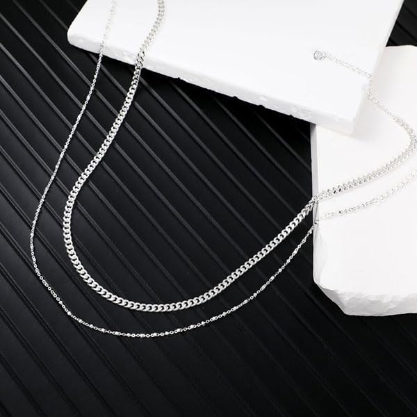 LEXODY Gold Necklaces for Women Dainty Necklace Jewelry Set Cuban Link Beaded Chain 14k Gold Layered Necklace Pendant Necklace Choker for Women Jewelry Gifts - Image 5