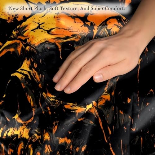 Housse de coussin Halloween velours 50x50 lavable sans décolorer
