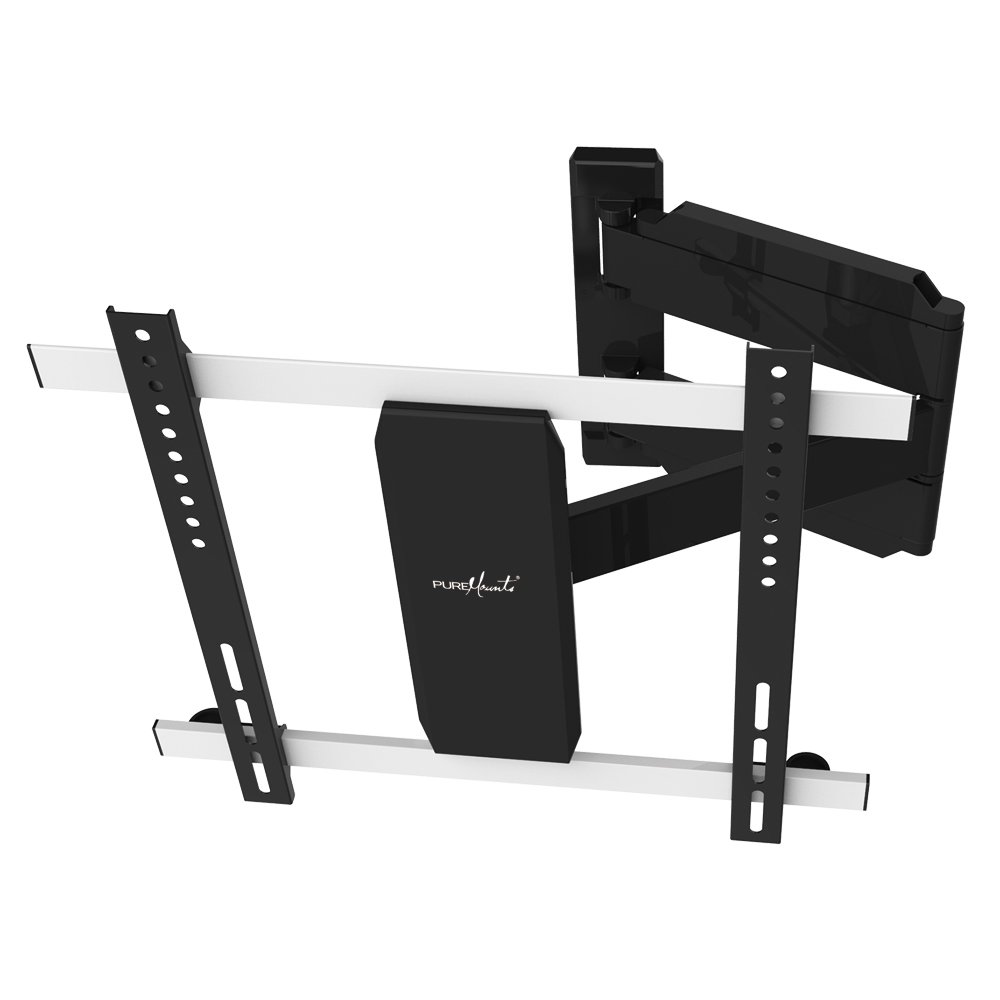 PureMounts SLIMFLEX-65 montaggio a parete per televisori con 71-165 cm (28-65"), VESA 600x400, inclinabile: -15, orientabile: 180, distanza dal muro: 36-600 mm, carico massimo: 25 kg, nero