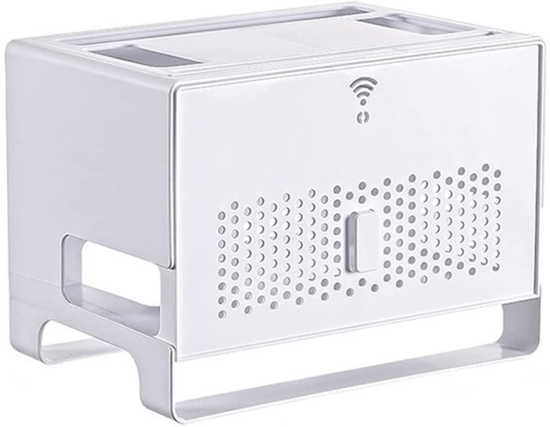 EPANO Pudełko do zarządzania kablami stojak na routery gniazdo TV listwa zasilająca ochraniacz na kabel pudełko do przechowywania do domowego biura do telewizora komputera, telefonu komórkowego (kolor: F)