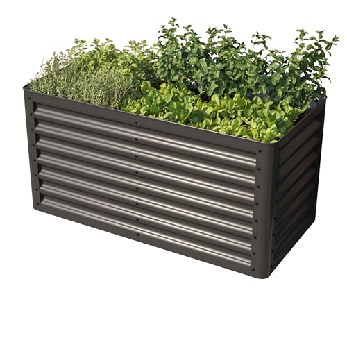 GFP PRIMEYARD Huerto Urbano Luca, Acero, Antracita 120x60x60 cm