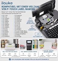 TZe-231 Kompatibel mit Brother P-touch Bänder 12mm Laminated Weiß – Ansicht 2