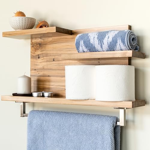 Straga Rustic Wall Mounted Bathroom Shelves - 23